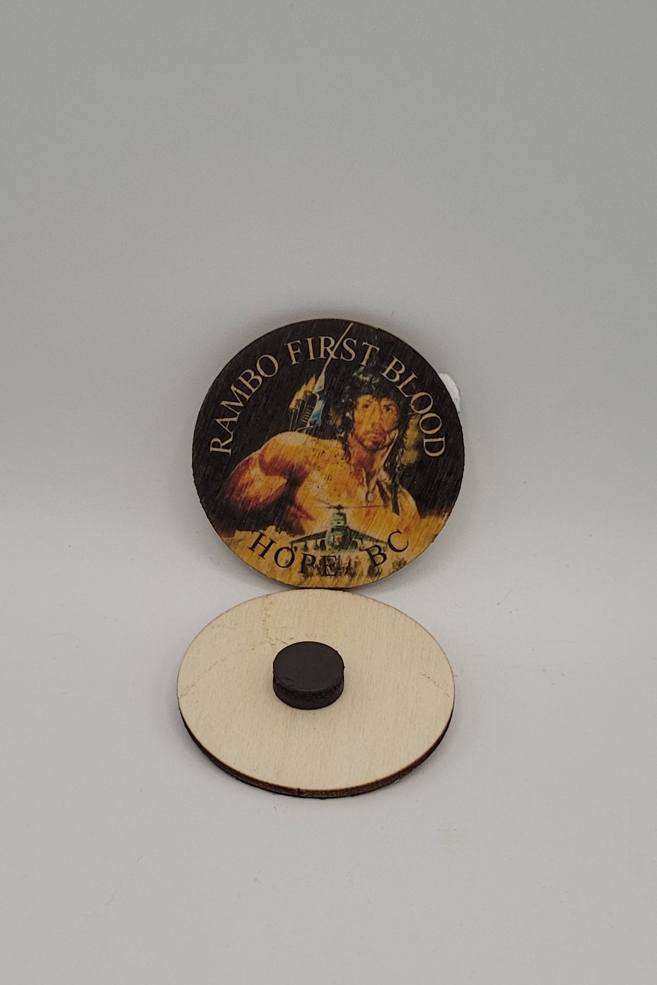 Rambo Magnets - 2" wood disc