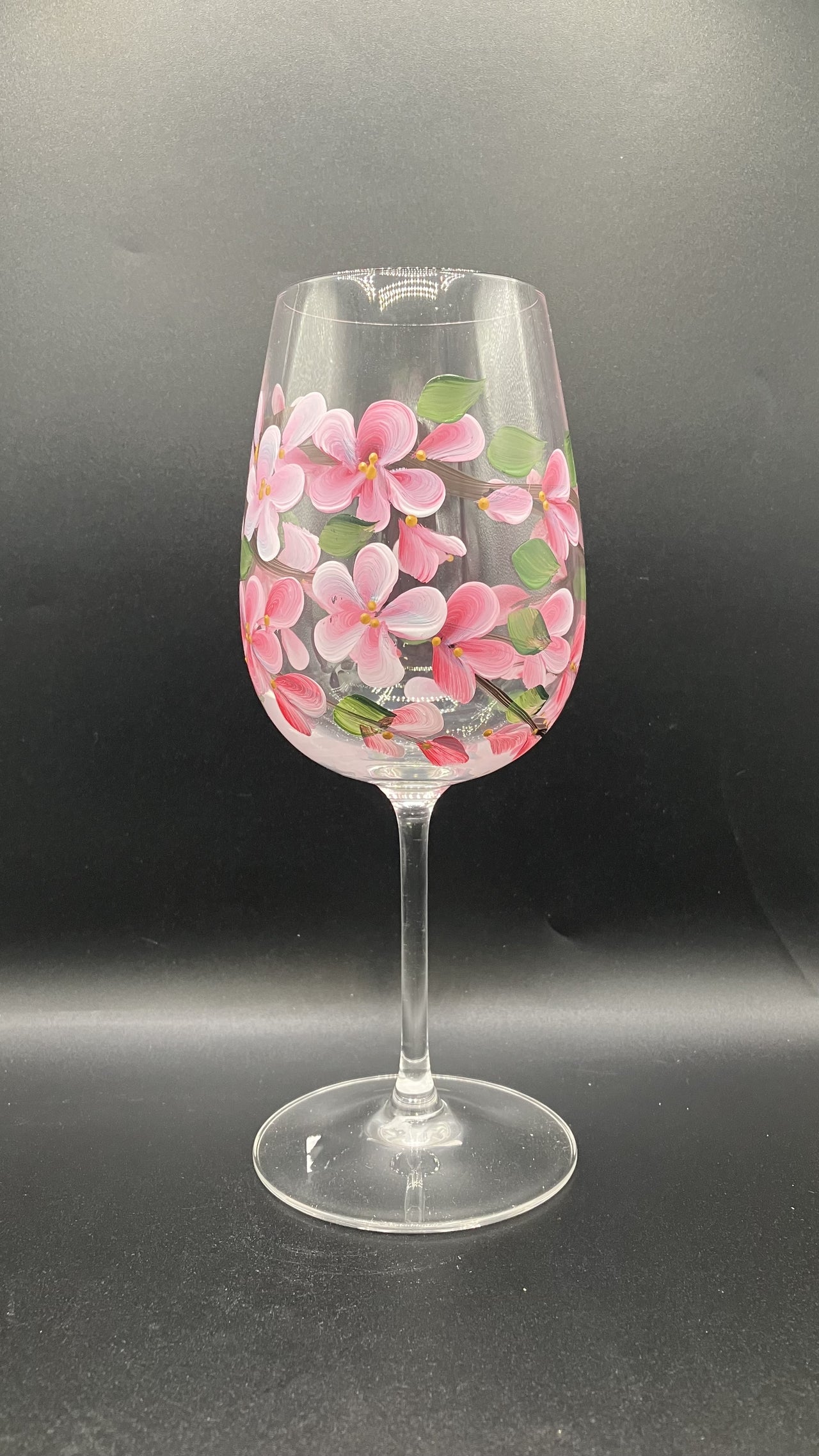 Stemmed Wine Glasses - Cherry Blossom