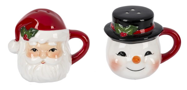 Salt & Pepper Santa & Snowman Set