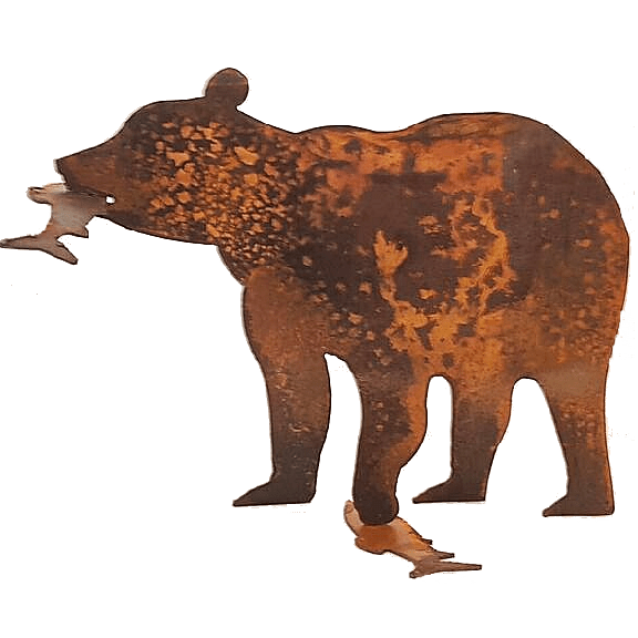 Rusted Metal Bear Sm 6"