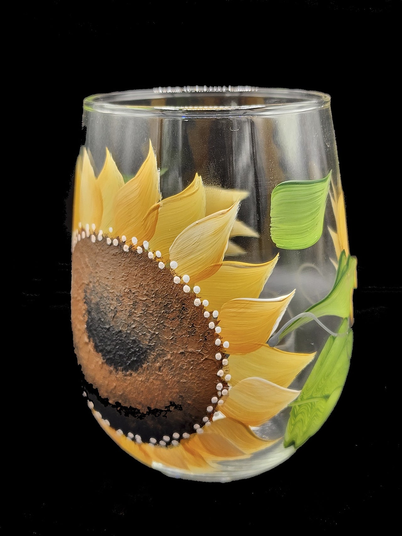 Stemless Wine Glasses - Sunflower