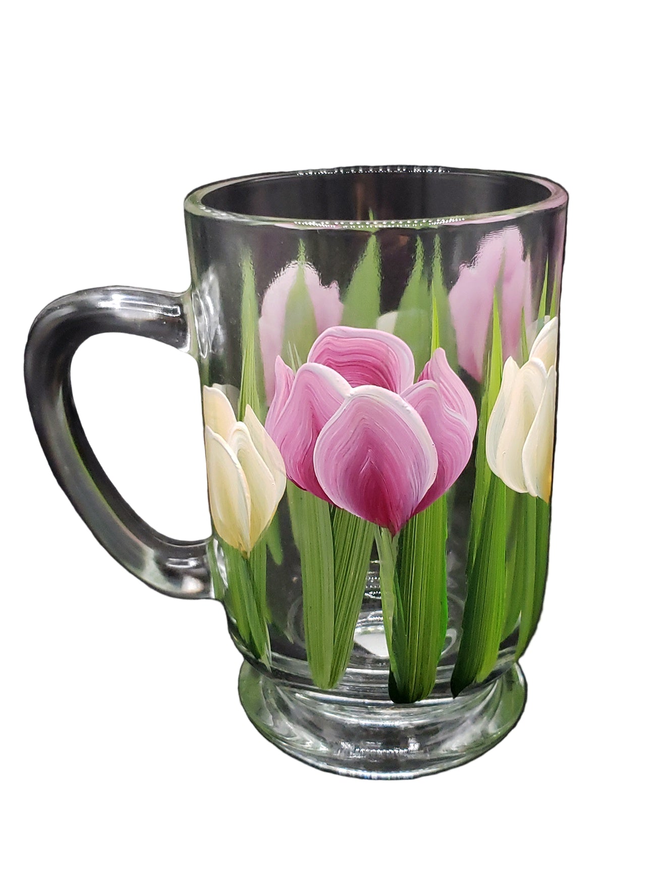 Painted Mugs - Tulips Pink & Yellow