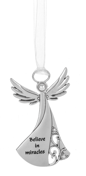 Metal Angel Ornaments - Various Sayings