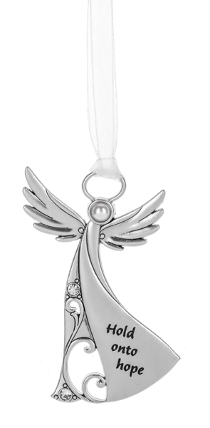 Metal Angel Ornaments - Various Sayings