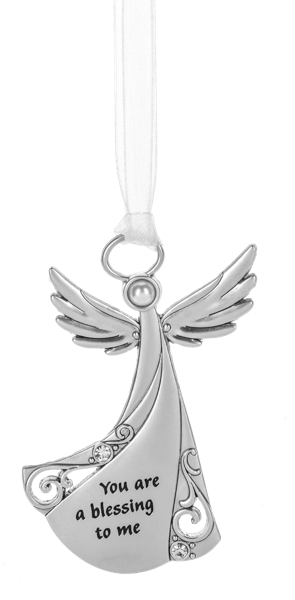 Metal Angel Ornaments - Various Sayings