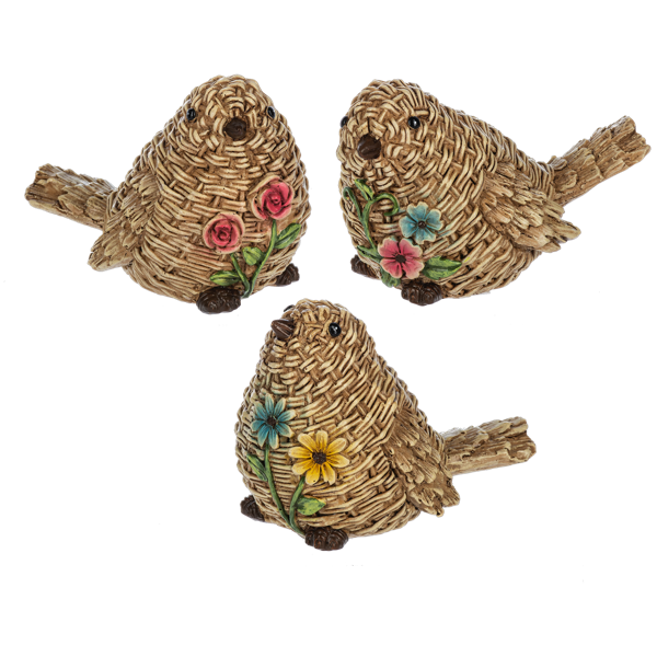 Birds - Floral Basketweave