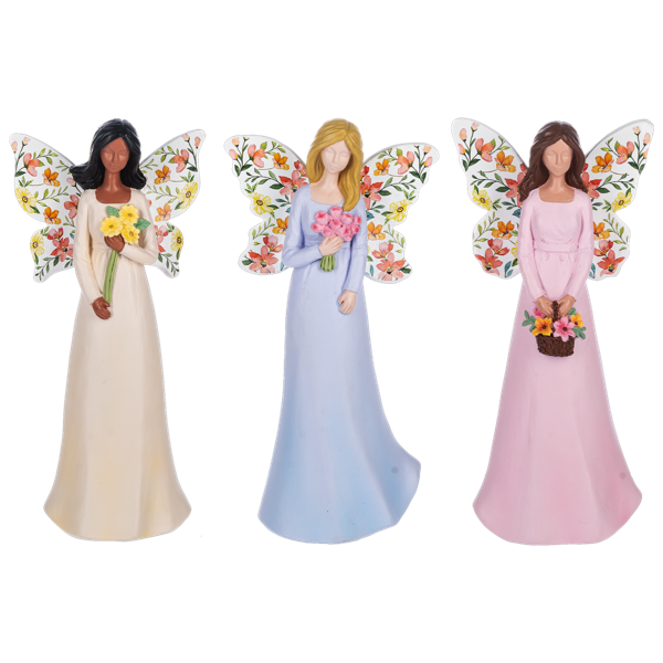 Angel Figurines - Butterflies & Flowers