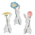 Floral Bunny Figurines