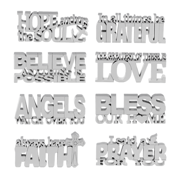 With Faith Shelfsitter Signs