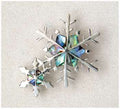 Glacier Pearle Brooch - Snowflakes