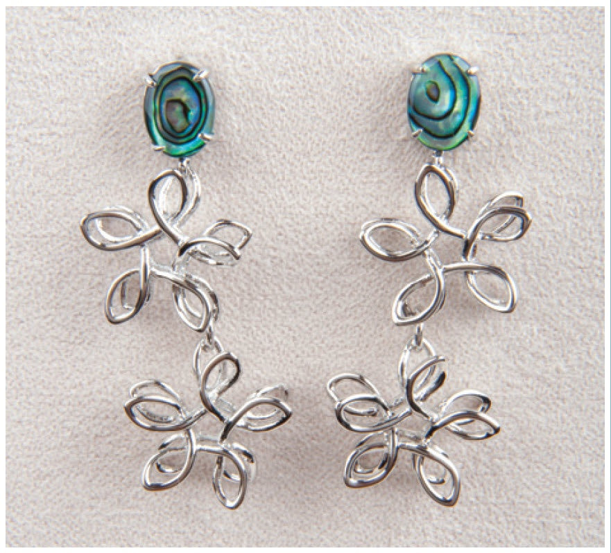 Glacier Pearle Earrings - Floral Drop