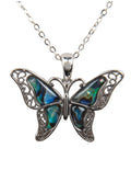 Glacier Pearle Necklace - Filigree Butterfly