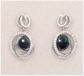 Earrings - Hematite Debonair