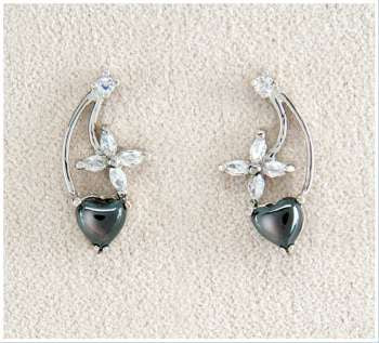 Earrings - Hematite Fall in Love