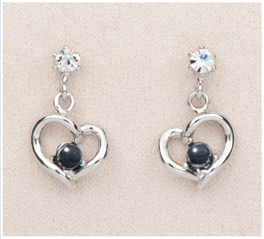 Earrings - Hematite Loving Memento