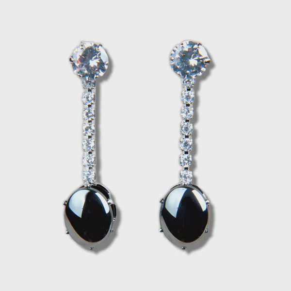 Earrings - Hematite Pizzazz