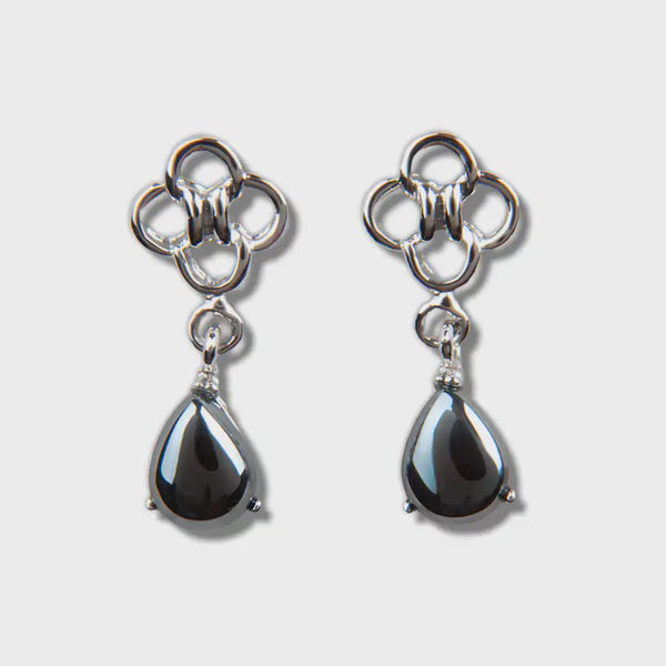 Earrings - Hematite Rejoice