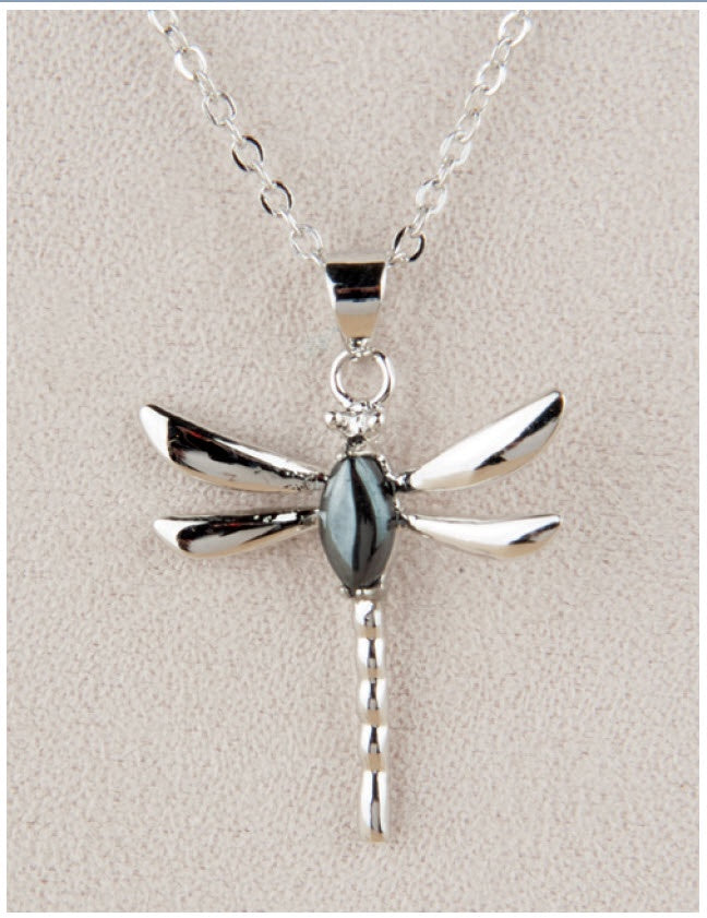 Hematite Necklace - Dragonfly