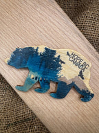 Bear with scenery magnet