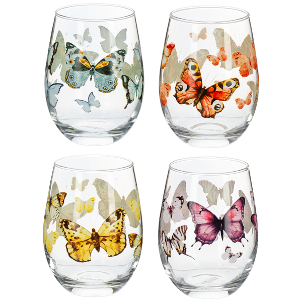 Drinking Glasses - Butterflies