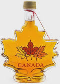 Maple Syrup in a Maple Leaf Shaped Glass Bottle - 250 ml