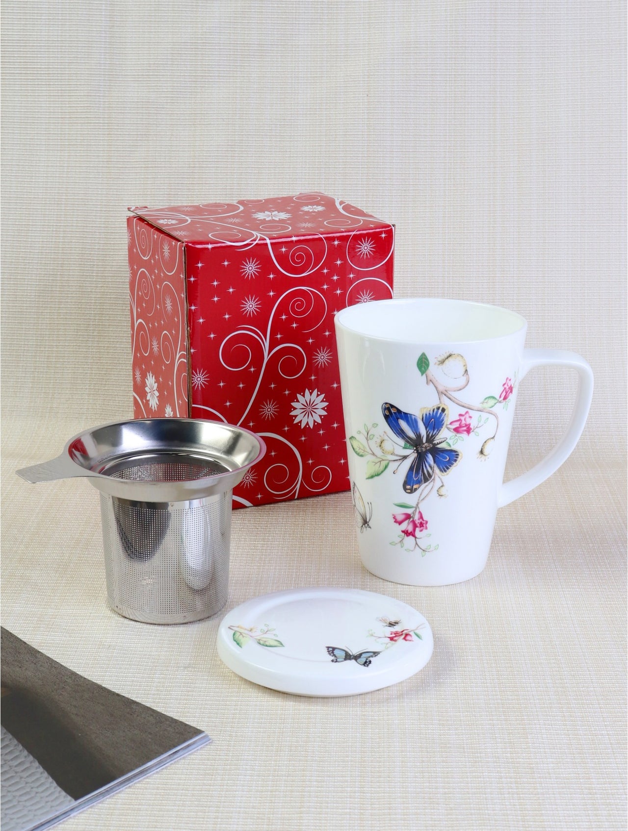 Porcelain Mugs w/Lid & Infuser