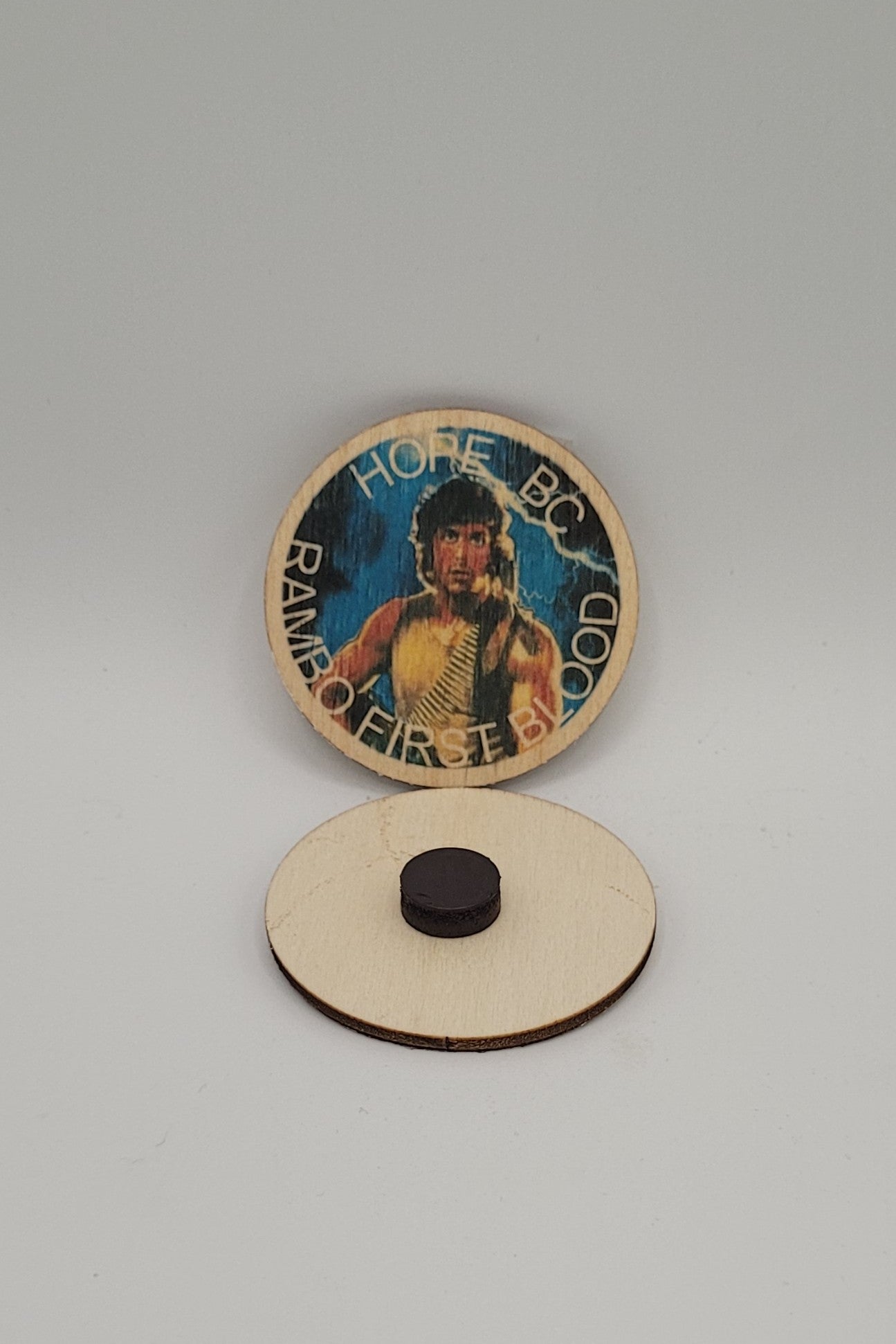 Rambo Magnets - 2" wood disc