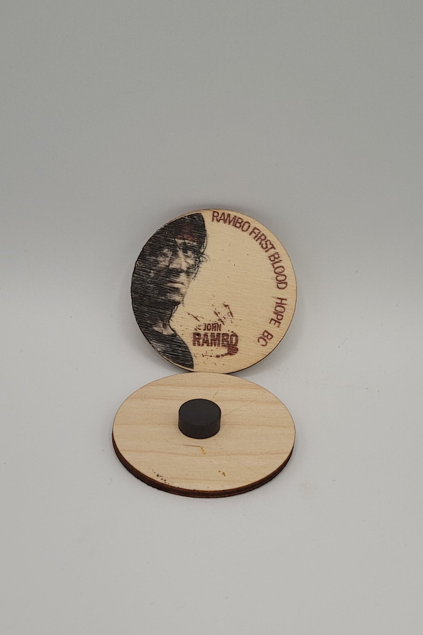 Rambo Magnets - 2" wood disc
