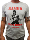 Men's T-Shirts - Rambo Gun - Gry