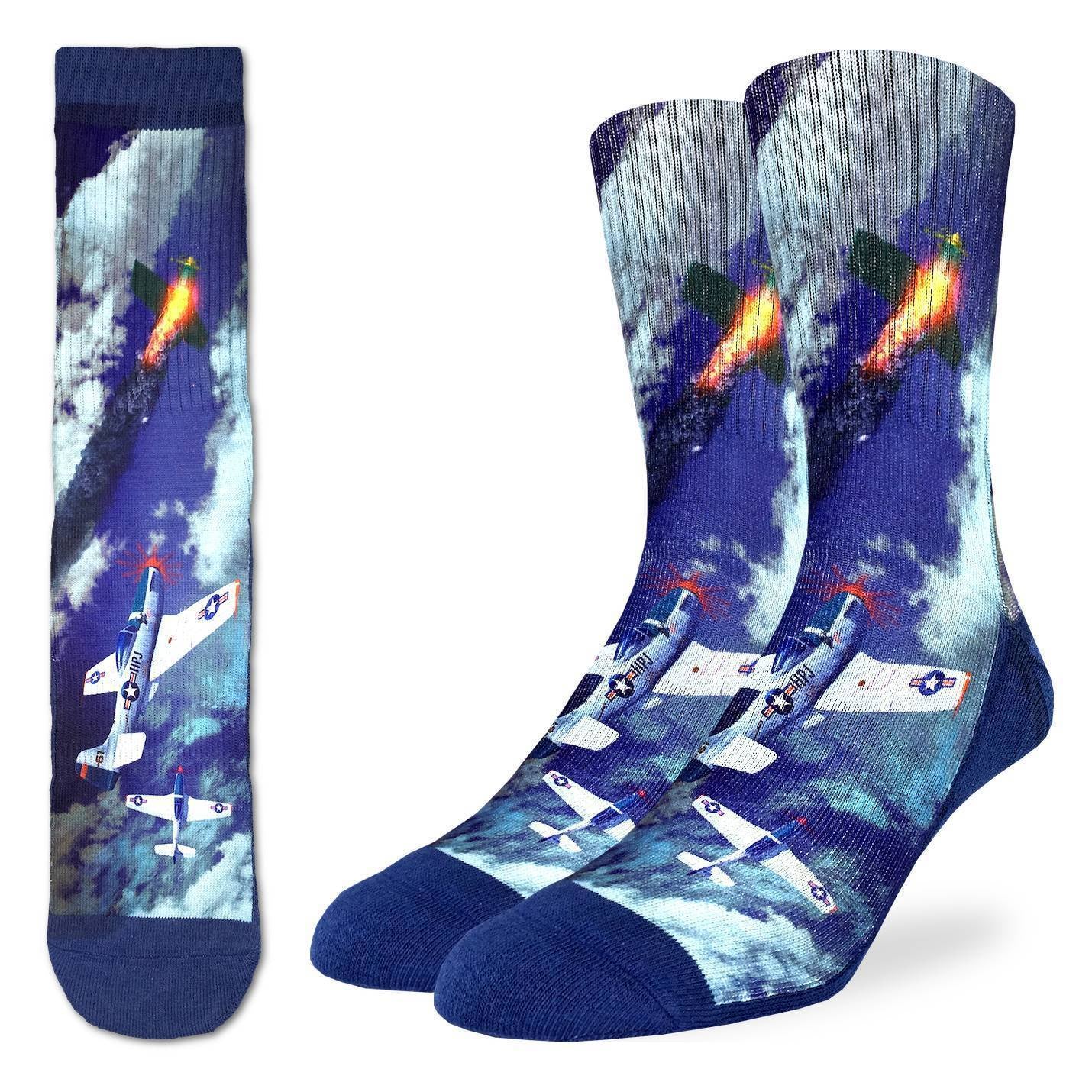 Men's Socks - P51 Mustang Fighter