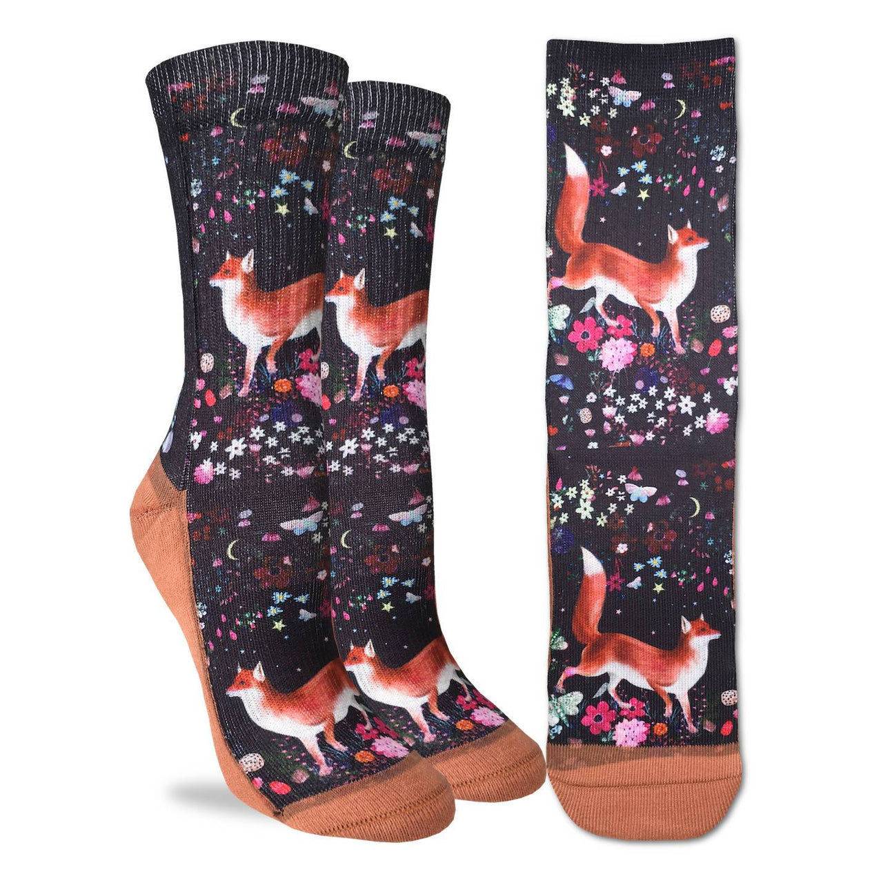 Ladies' Socks - Floral Fox