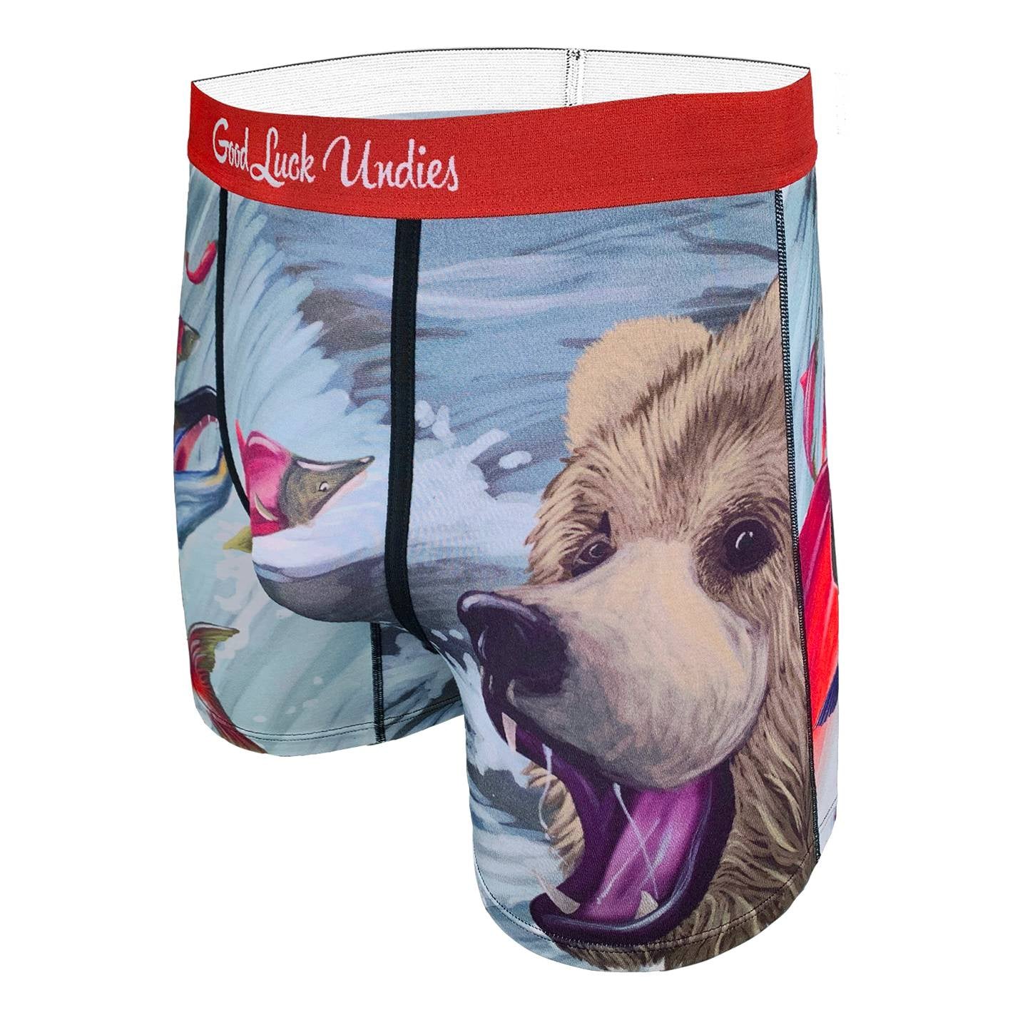 Good Luck Undies - Bear Catching Salmon