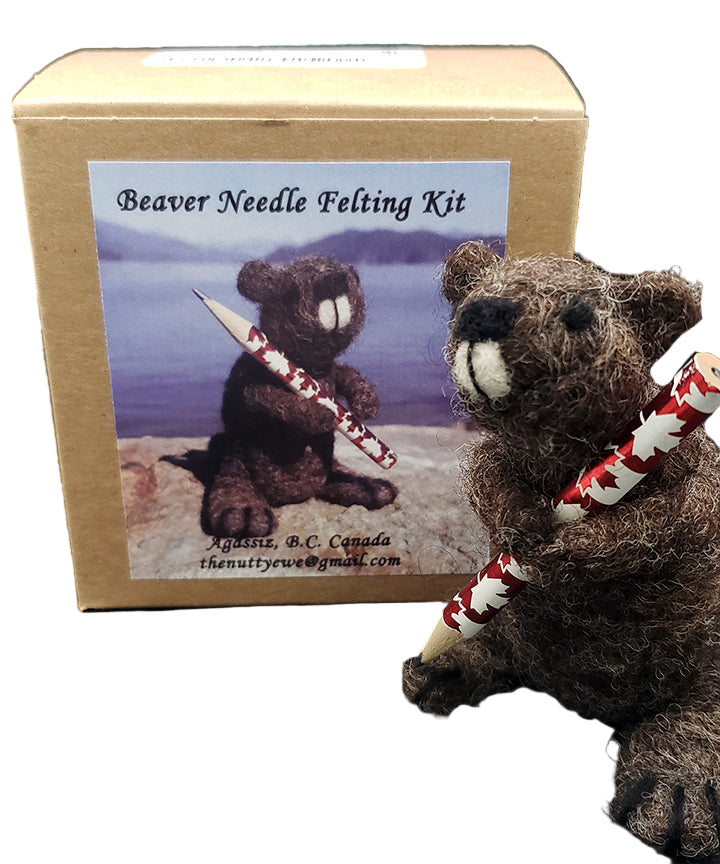 Felting Kit - Beaver with Pencil