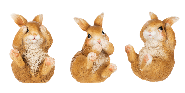 Brown Bunnies Figurines