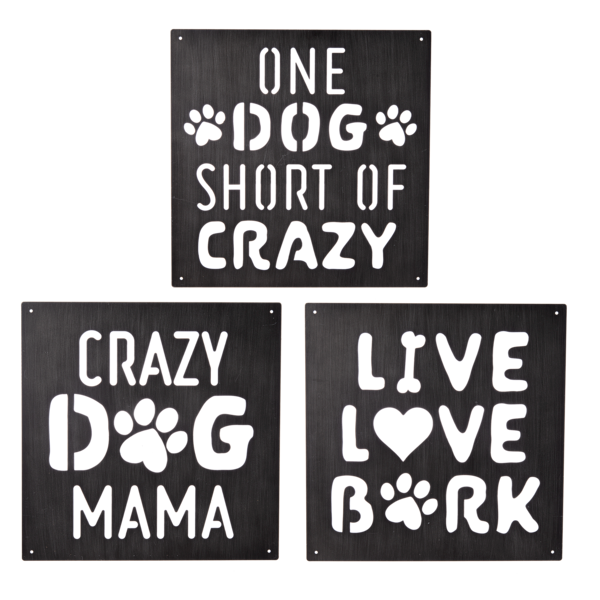 Stencil-Look Dog Plaques