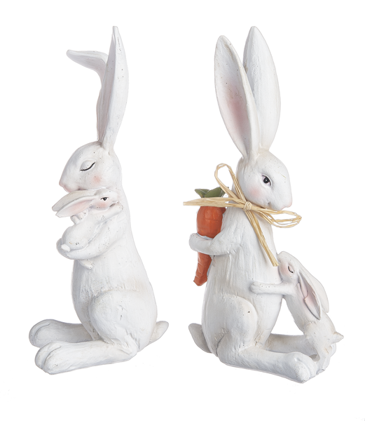 Momma & Baby Bunny Figurines