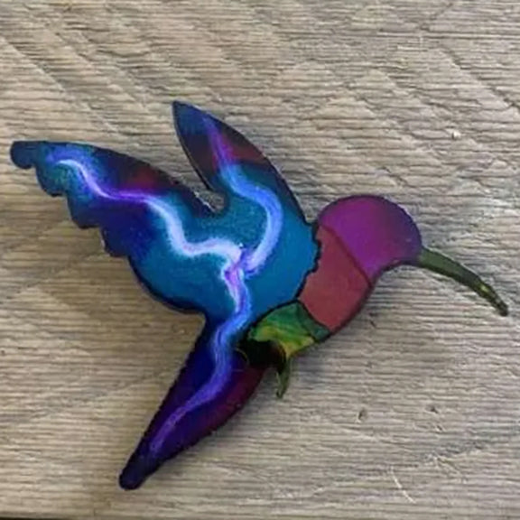 Metal Hand-painted Hummingbirds
