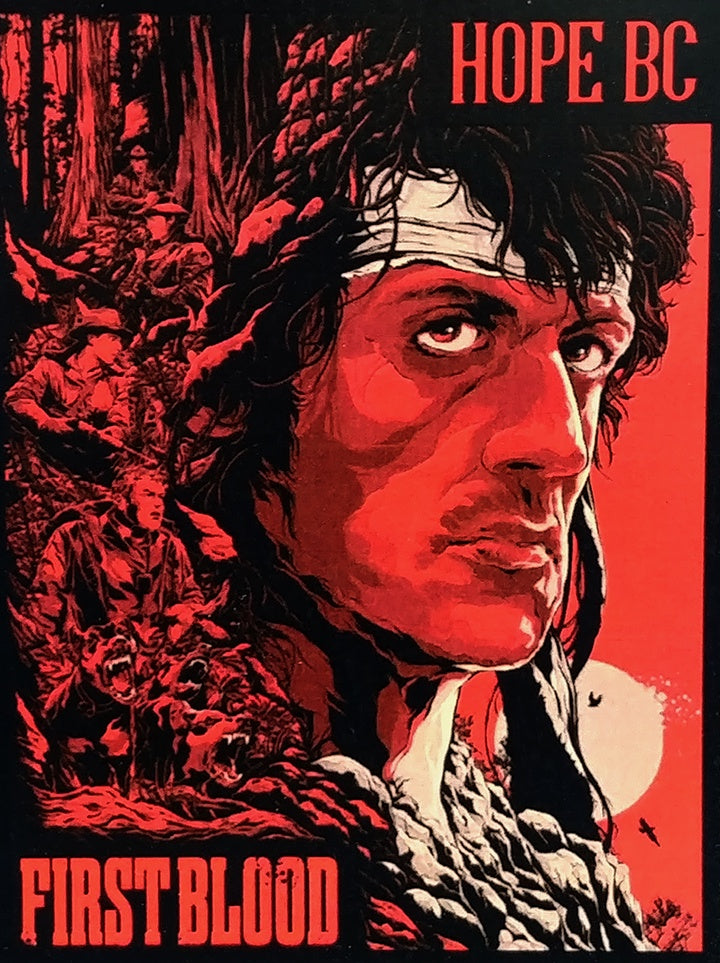 Stickers - Red Poster Style Rambo Waterproof