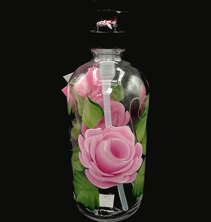 Soap Dispenser - Pink Rose