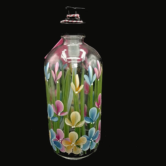 Soap Dispenser - Wild Flowers - Blue, Yellow, Pink