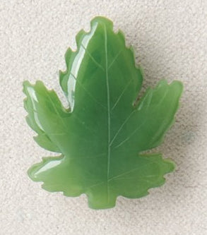 Broach Pin - Jade Maple Leaf