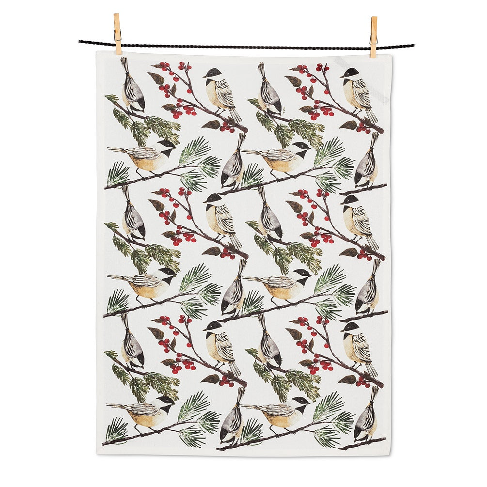 Tea Towels - Chickadee on Branch