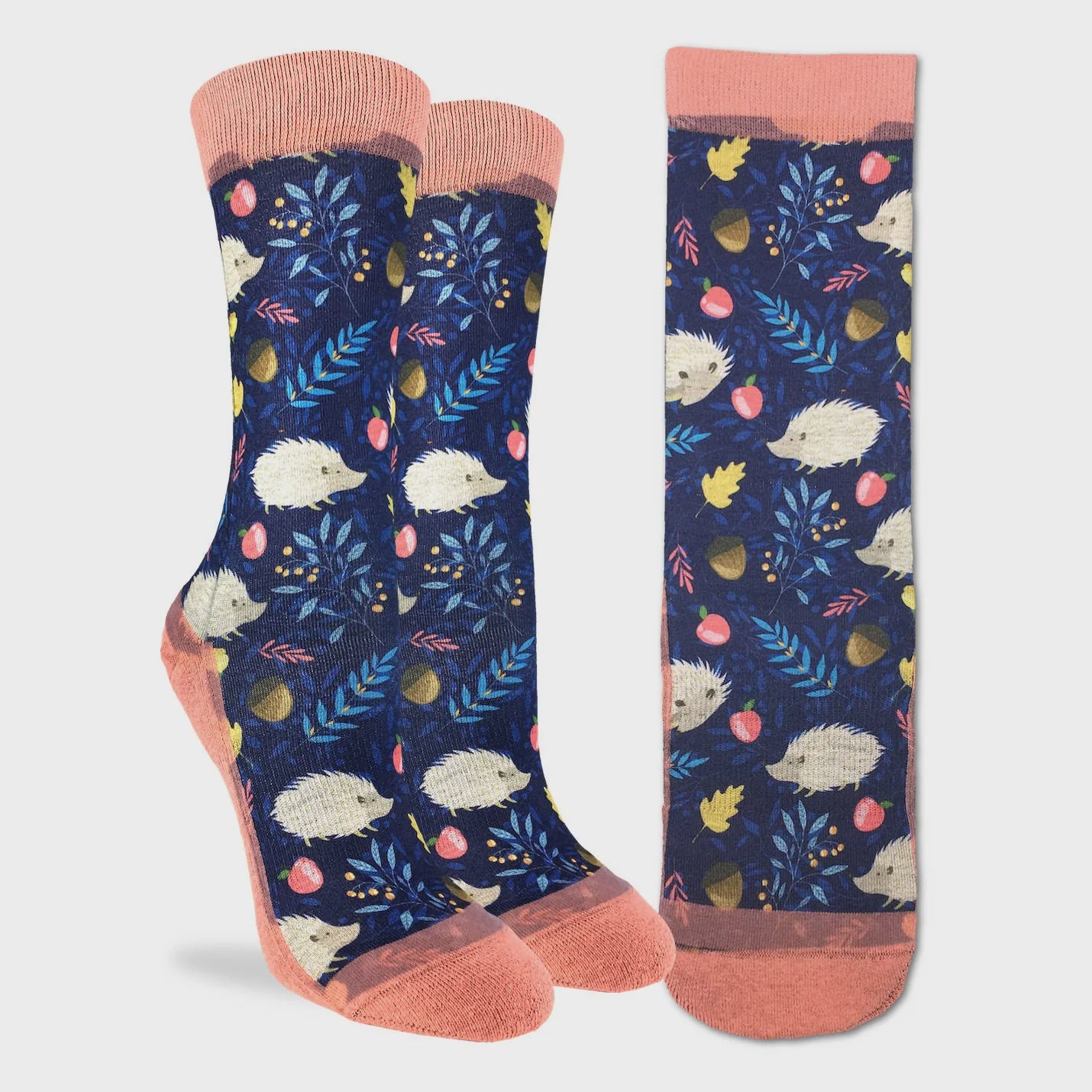 Ladies' Socks - White Hedgehogs